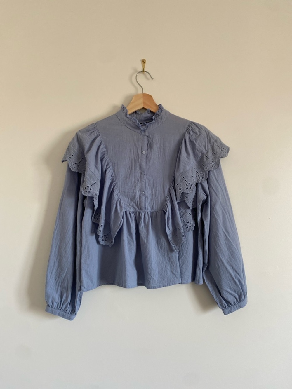 Dèluc | Ruffle Bib Blouse | Size XS - Picture 2 of 7